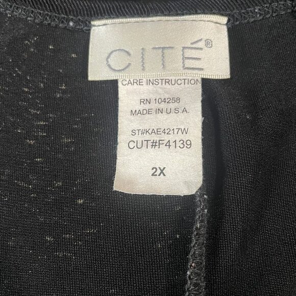 Cité Leopard Print Midi Dress 2X Animal Stretchy Plus Safari Classic Retro Chic - Picture 3 of 12